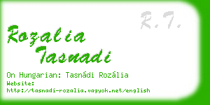 rozalia tasnadi business card
