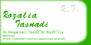 rozalia tasnadi business card